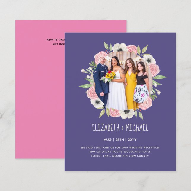 Convidados de Recepção de casamento PHOTO de Tendê (Frente/Verso)