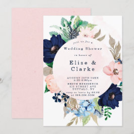 Convidados para Chá de casamento Floral Cor-de-ros