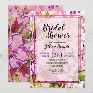 Convidados para Chá de panela de Aquarela Floral R