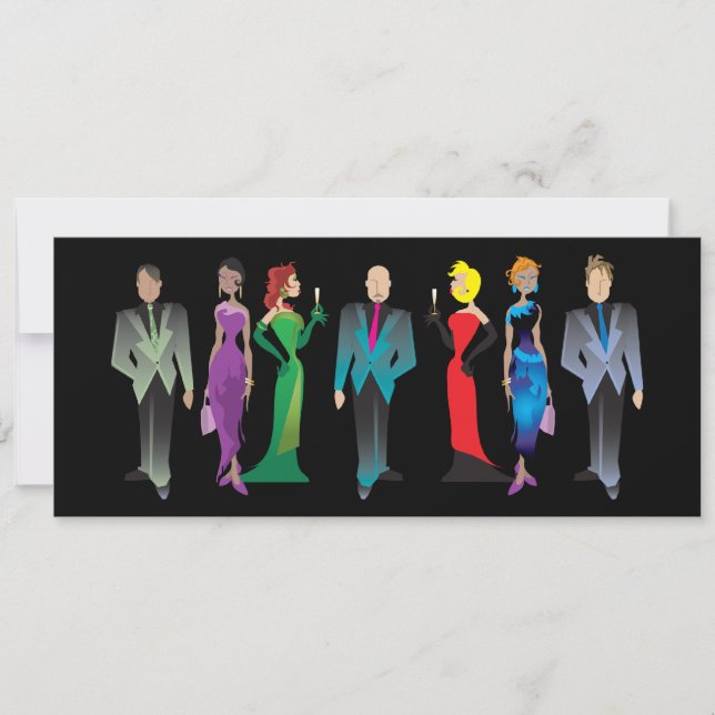 Convidados para o Jantar Convite Personalizado (Frente)