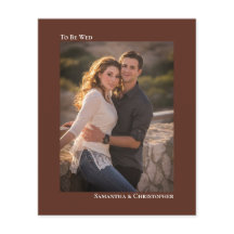 Convidar Foto de Casamento Simples de Chestnut Bro