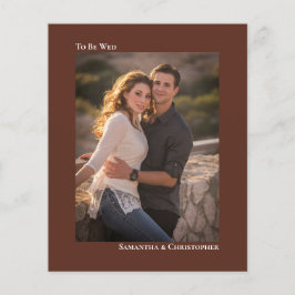 Convidar Foto de Casamento Simples de Chestnut Bro