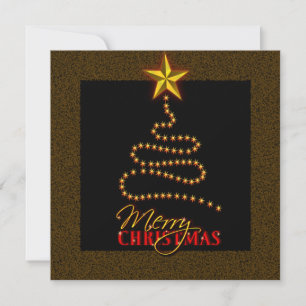 Convidar Natal Preto e Convite de festas Dourado