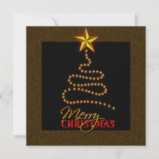 Convidar Natal Preto e Convite de festas Dourado