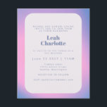 Convidar o Bat Mitzvah Roxo da Tendência Orçamenta<br><div class="desc">Tendência de Orçamento Lavanda de Gradiente Moderno Roxo Bat Mitzvah Convite</div>