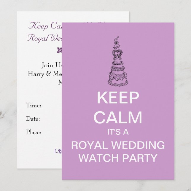 CONVIDE-SE Fique Calmo Convite para Festa de Visua (Frente/Verso)