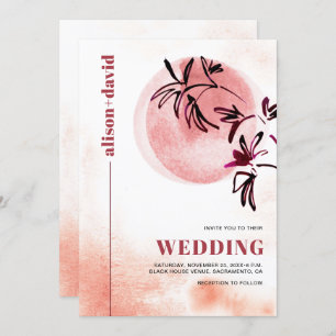 Convite Β rancho e lua Código Qr casamento Japandi