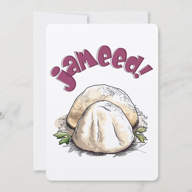 Convite ج م د م ن ي س Nashama Jordan Mansaf Jameed Comida  (Frente)