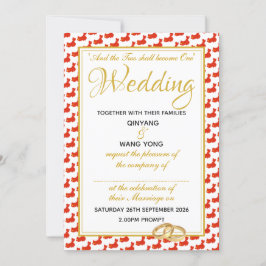 Convite 礼 de Casamento Personalizado 婚 Escritura Cristã CH