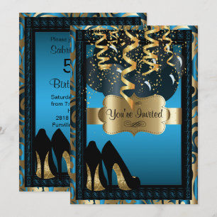 Convite 00ª Festa de aniversário   Leopardo Azul de Altos 