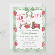 019 Gingham da Floresta Doce Berry Chá de Bebê da 