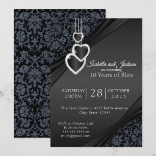 Convite 10º Design de Aniversário do Black Onyx