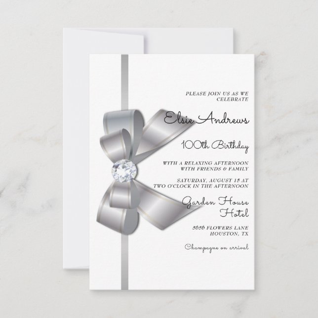 Convite 100º aniversário do centenário da joia e Arco de f (Frente)