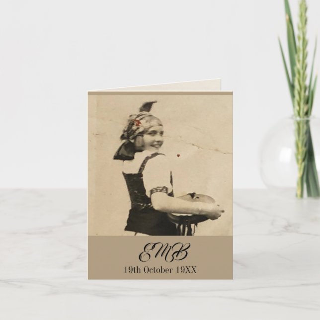 Convite 100º aniversário do Monograma Elegante (Frente)