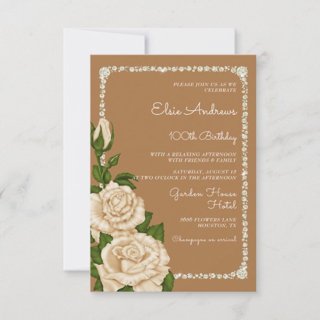 Convite 100º aniversário do Rosa centenário (Frente)