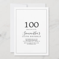 100º aniversário minimalista