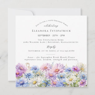 Convite 100º Aniversário Praça da Flor Mês de Nascimento