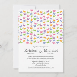 Convite 1000 Manipulando Gruas De Papel Origami Casamento