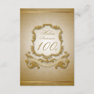 Convite 100.ª Celebração de Aniversário Quadro de Vintagem