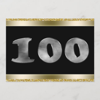 Convite 100.º Aniversário Personalizado Número 100