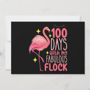 Convite 100 Dias Com Minha Fabulosa Escola Flamingo De Rel