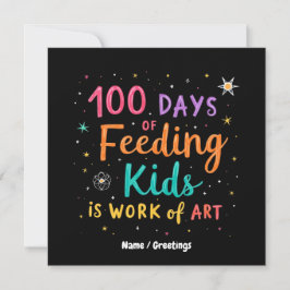 Convite 100 dias de alimentação infantil é uma obra de art