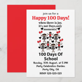 Convite 100 Dias De Escola