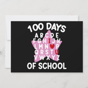 Convite 100 Dias De Escola Alfabeto 100º Dia Professor 