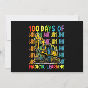 Convite 100 Dias De Escola De Escavador De Aprendizado Mág