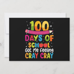Convite 100 Dias De Escola Me Fez Sentir Cray