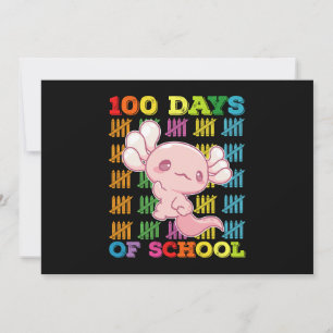 Convite 100 Dias De Professora Axolotl Escolar