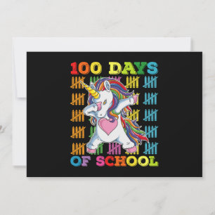 Convite 100 Dias De Professora Do Unicórnio Escolar