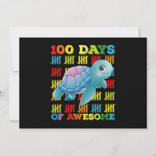 Convite 100 Dias De Uma Tartaruga Incrível 100º Dia Da Esc