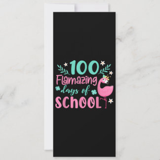 Convite 100 Dias Flamazing De Escola | Flamingo Engraçado