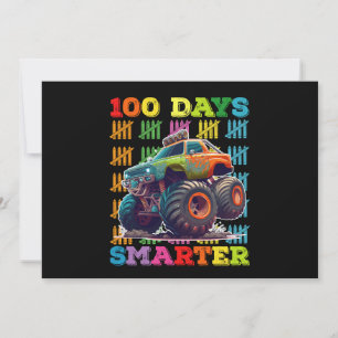 Convite 100 Dias Mais Inteligente Monster Truck 100.º Dia 