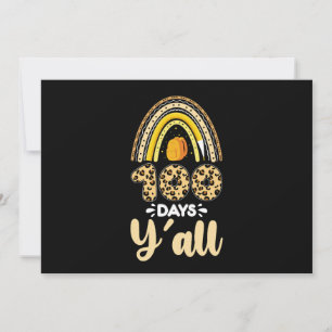 Convite 100 Dias Y'all 100th Day Of School Leopardo