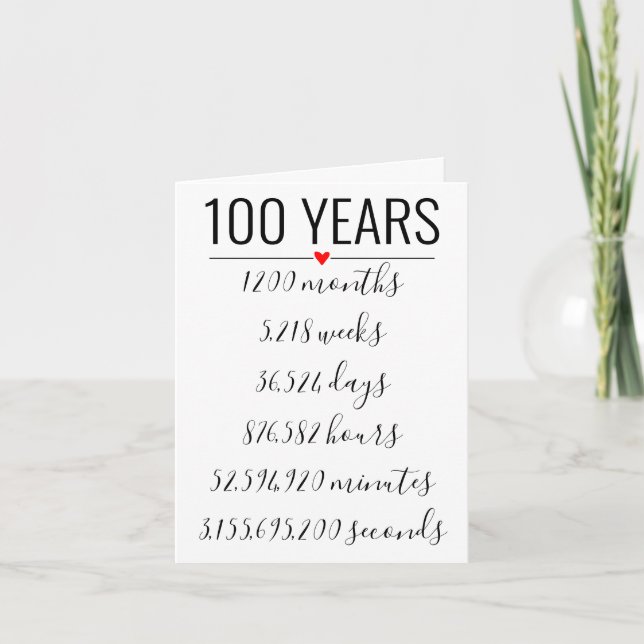 Convite 100th Birthday Card, milestone, retirement (Frente)