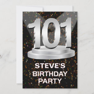 Convite 101Convite de aniversário Adicionar um Nome