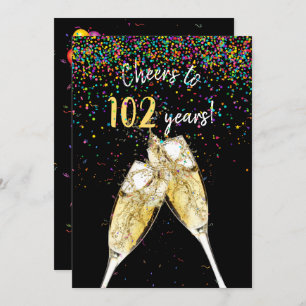 Convite 102ª Festa de aniversário