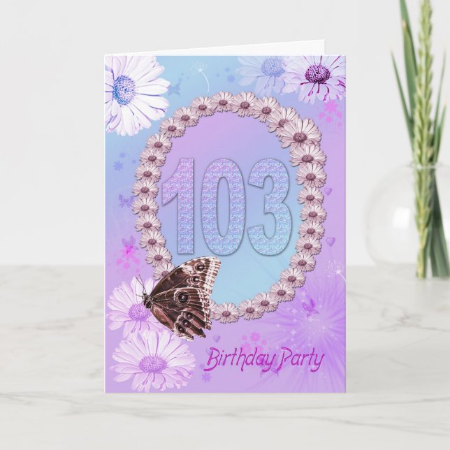 Convite 103rd Bithday party Invitation (Frente)