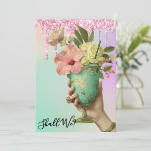 Convite *~* 10 A101 FOTO Ombre Cocktail  DESPEDIDA DE SOLT