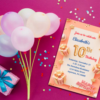 CONVITE 10 ANOS MENINAS DE ANIVERSÁRIO
