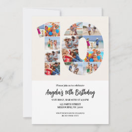 Convite 10th Birthday Invitation - Number 10