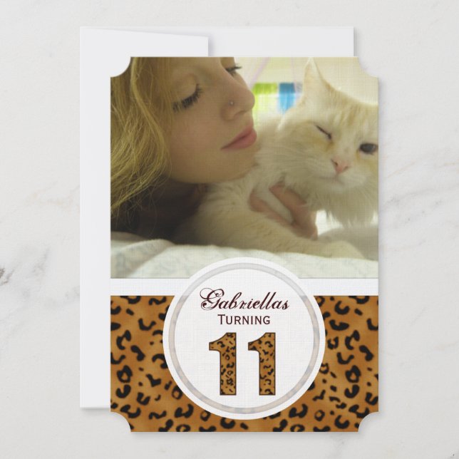 Convite 11 de Leopard Imagem:Convite de festas (Frente)