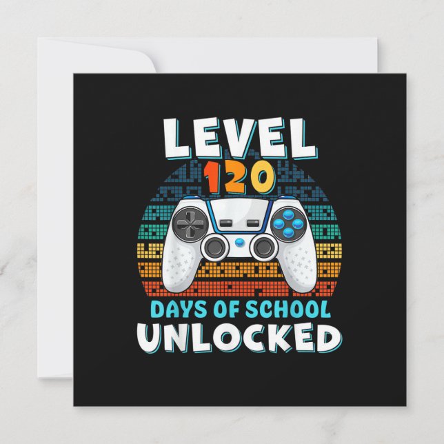 Convite 120 Dias De Nível Escolar Desbloqueado  (Frente)