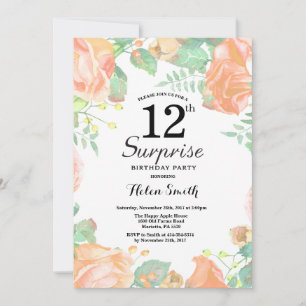 Convite 12 de Aniversário da Companhia Floral de Pêssego B