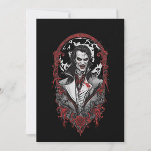 Convite 12 vampiros do Halloween, b, monstro assustador, h