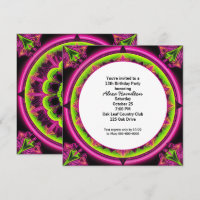 13 Birthday Neon Kaleidoscope