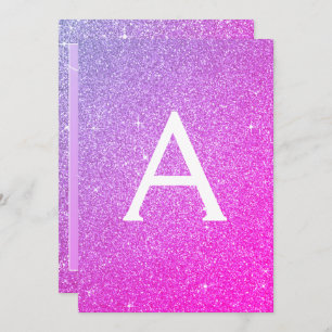 Convite 13 de Treze Aniversários com Brilho Roxo Rosa