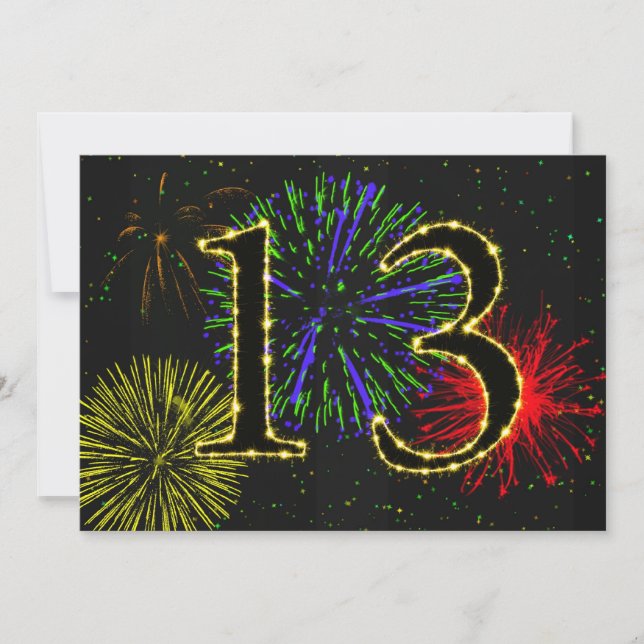 Convite 13 festa de aniversário convidada (Frente)